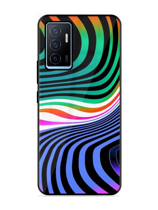 Psychedelic Waves Glossy Soft Edge Case for Vivo Y75 (4G)