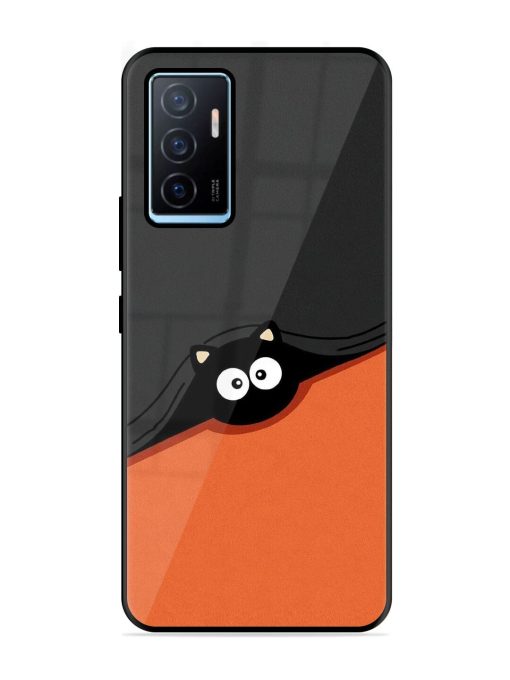 Peek-A-Boo Kitty Glossy Soft Edge Case for Vivo Y75 (4G) Chachhi