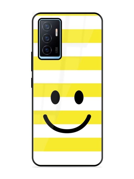 Smiling Stripes Glossy Soft Edge Case for Vivo Y75 (4G) Chachhi