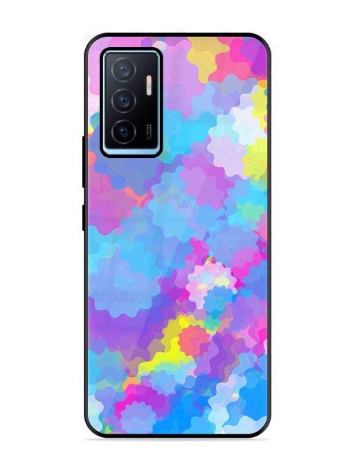 Psychedelic Cloud Burst Glossy Soft Edge Case for Vivo Y75 (4G) Chachhi