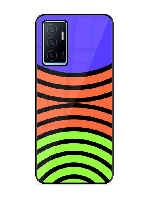 Psychedelic Stripe Symphony Glossy Soft Edge Case for Vivo Y75 (4G) Chachhi