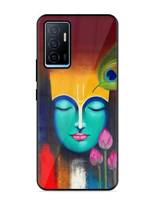 Divine Tranquility: The Face Of Krishna Glossy Soft Edge Case for Vivo Y75 (4G) Chachhi