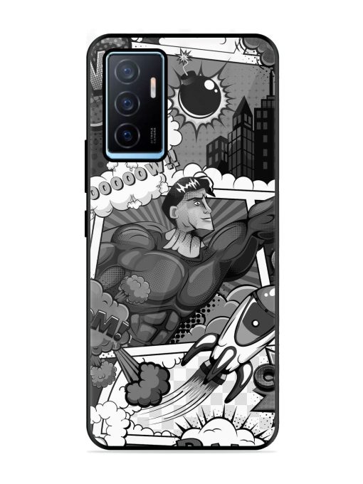 Comic Book Chaos Glossy Soft Edge Case for Vivo Y75 (4G) Chachhi