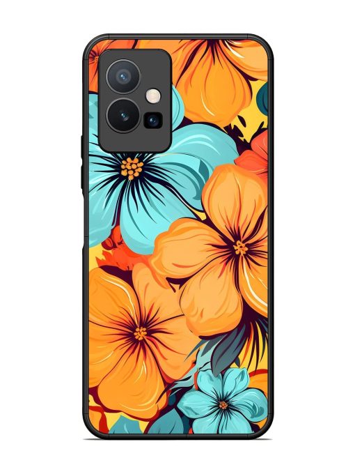 Tropical Bloom Glossy Soft Edge Case for Vivo Y75 (5G) Chachhi