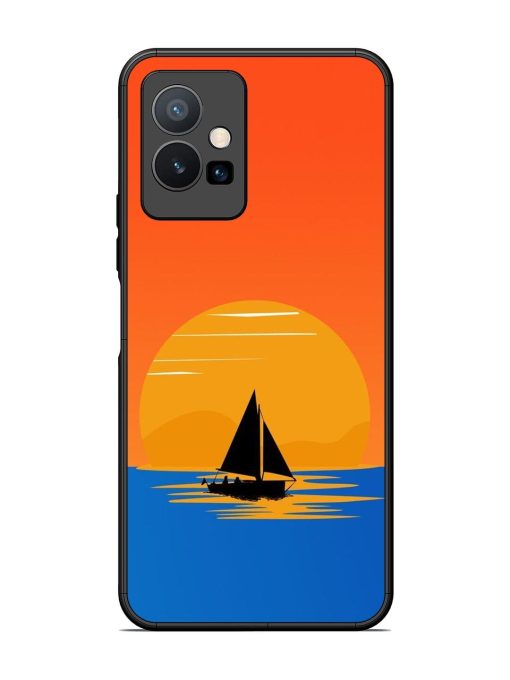 Sunset Sail Glossy Soft Edge Case for Vivo Y75 (5G) Chachhi