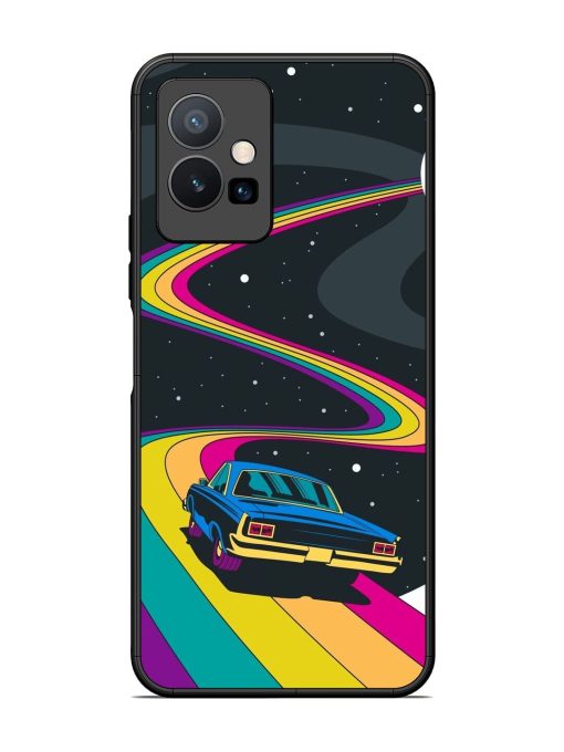 Rainbow Road Glossy Soft Edge Case for Vivo Y75 (5G) Chachhi