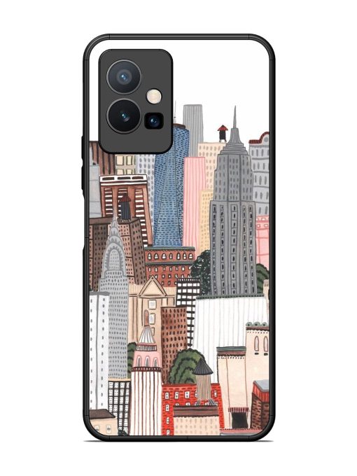 Cityscape Dreams Glossy Soft Edge Case for Vivo Y75 (5G) Chachhi