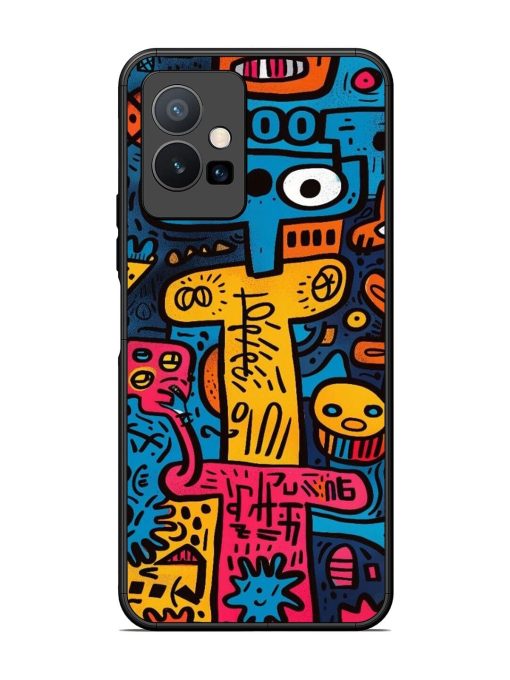 Doodletopia Glossy Soft Edge Case for Vivo Y75 (5G)