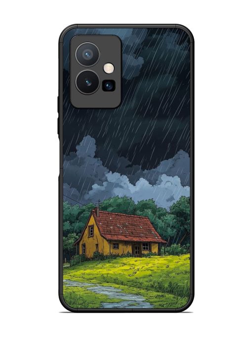 Rainy Day Retreat Glossy Soft Edge Case for Vivo Y75 (5G) Chachhi