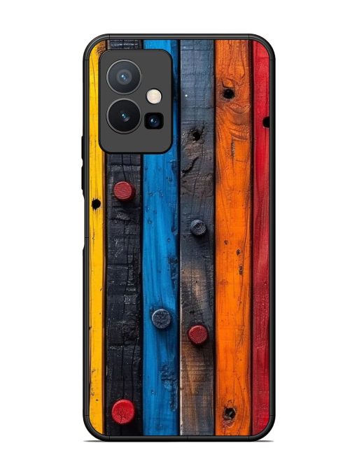 Rainbow Plank Glossy Soft Edge Case for Vivo Y75 (5G) Chachhi