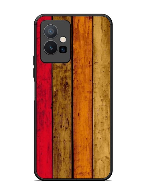 Colorful Woodgrain Glossy Soft Edge Case for Vivo Y75 (5G) Chachhi