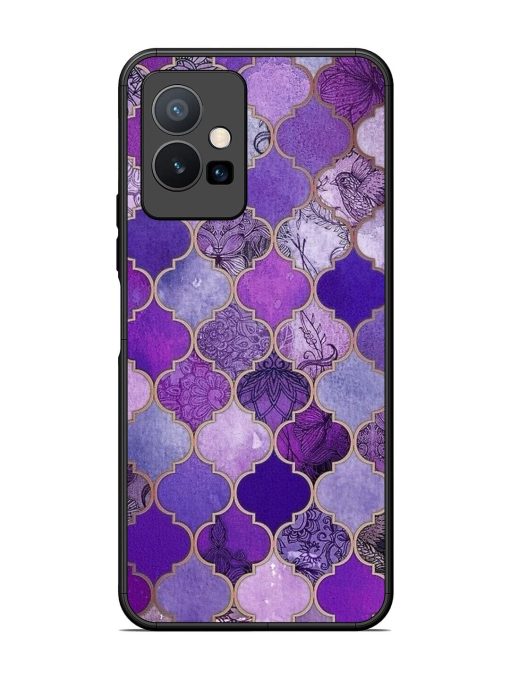 Purple Mosaic Magic Glossy Soft Edge Case for Vivo Y75 (5G) Chachhi