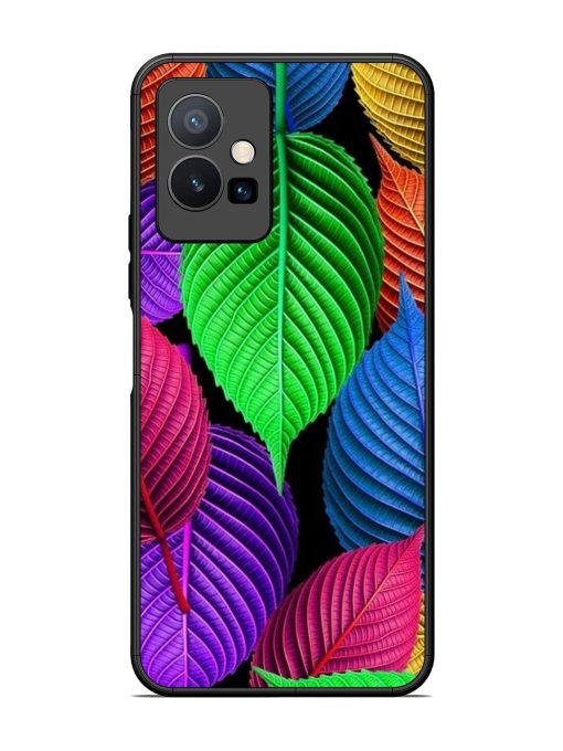 Rainbow Leaf Symphony Glossy Soft Edge Case for Vivo Y75 (5G) Chachhi