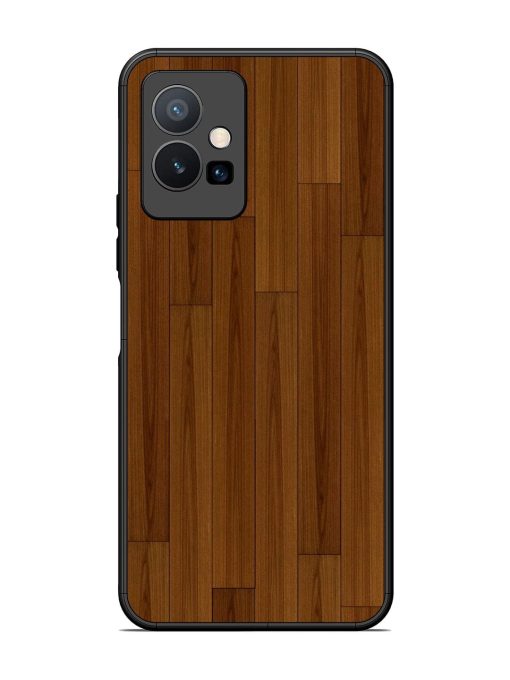 Warm Woodgrain Glossy Soft Edge Case for Vivo Y75 (5G) Chachhi