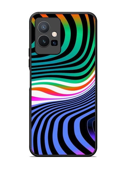 Psychedelic Waves Glossy Soft Edge Case for Vivo Y75 (5G) Chachhi