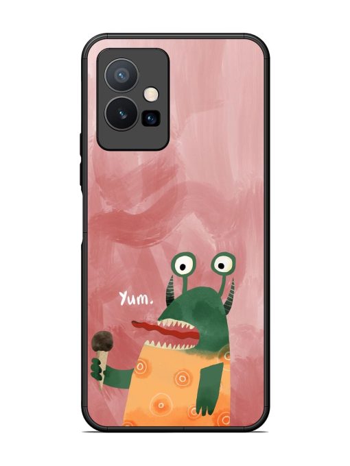 Hungry Monster Glossy Soft Edge Case for Vivo Y75 (5G) Chachhi