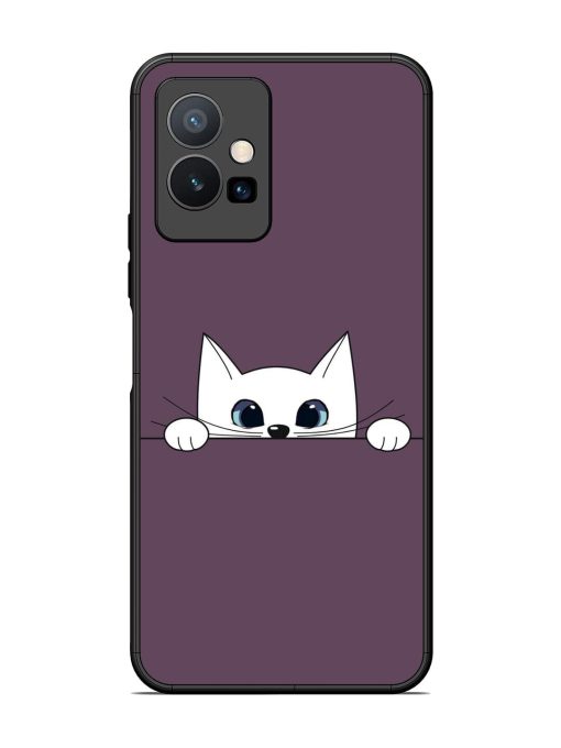 Peek-A-Boo Kitty Glossy Soft Edge Case for Vivo Y75 (5G) Chachhi