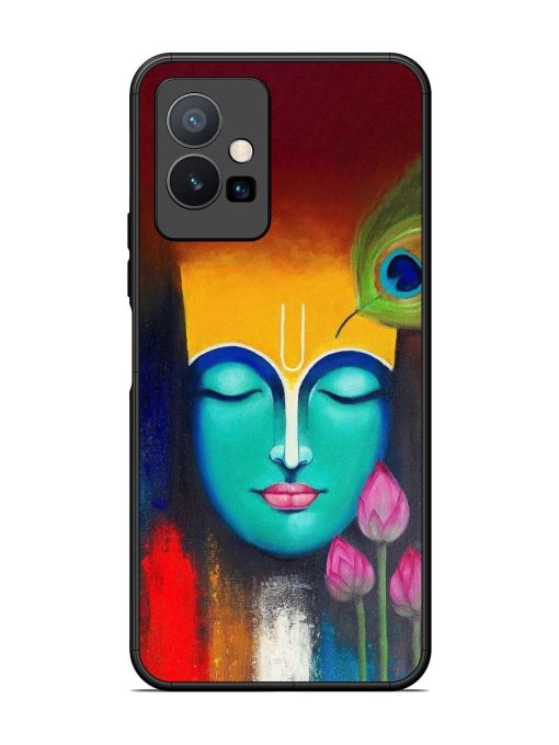 Divine Tranquility: The Face Of Krishna Glossy Soft Edge Case for Vivo Y75 (5G) Chachhi