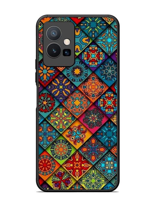 Patchwork Mandala Mosaic Glossy Soft Edge Case for Vivo Y75 (5G) Chachhi