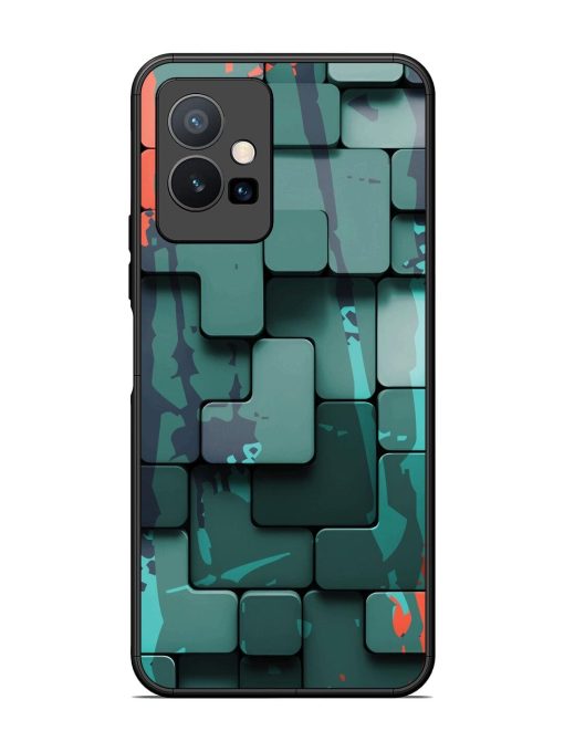 Abstract Geometric Mosaic Glossy Soft Edge Case for Vivo Y75 (5G) Chachhi