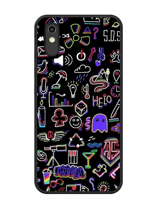 Neon Doodle Glossy Soft Edge Case for Vivo Y90 Chachhi