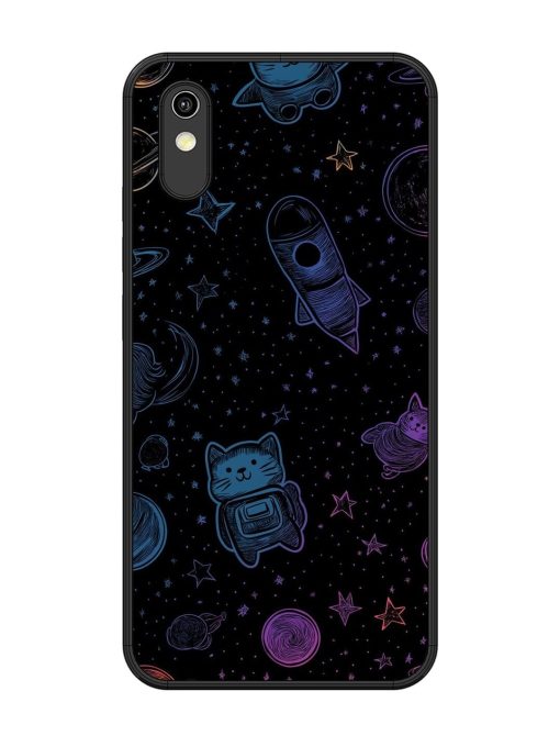 Cosmic Cat Chaos Glossy Soft Edge Case for Vivo Y90 Chachhi