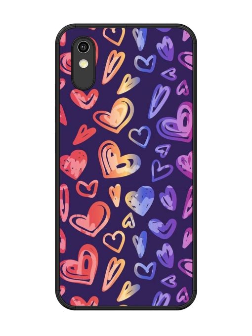 Rainbow Hearts Glossy Soft Edge Case for Vivo Y90 Chachhi