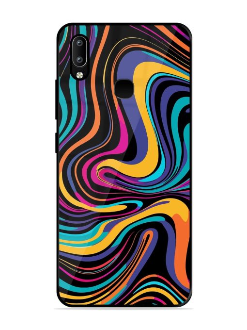 Psychedelic Swirl Glossy Soft Edge Case for Vivo Y91 Chachhi