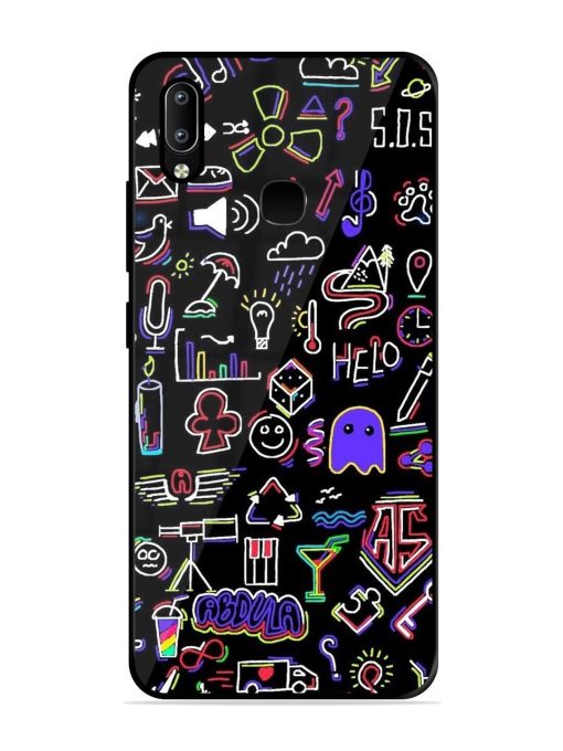 Neon Doodle Glossy Soft Edge Case for Vivo Y91 Chachhi