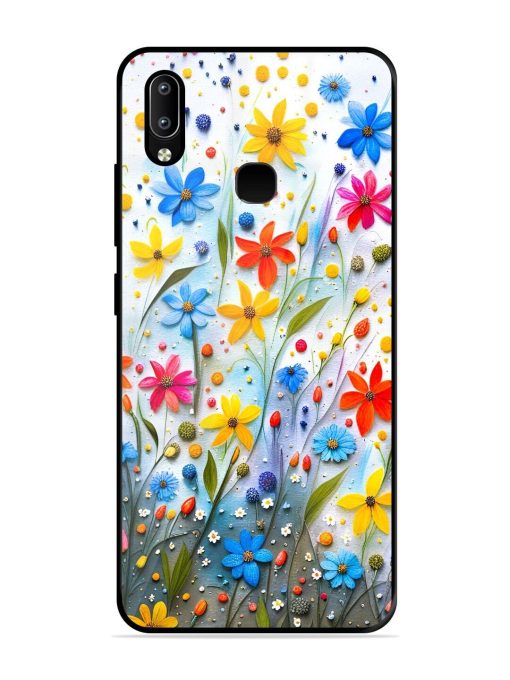 Vibrant Floral Glossy Soft Edge Case for Vivo Y91 Chachhi