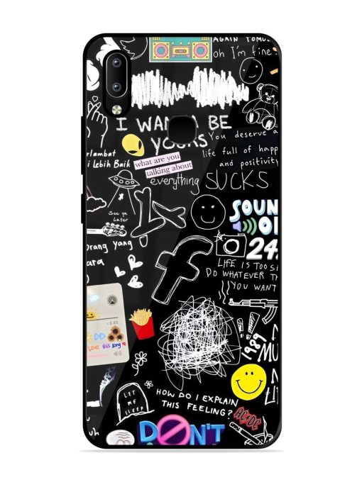 Doodle Diary Glossy Soft Edge Case for Vivo Y91 Chachhi