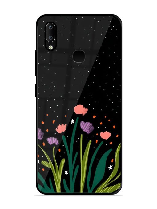 Midnight Bloom Glossy Soft Edge Case for Vivo Y91 Chachhi