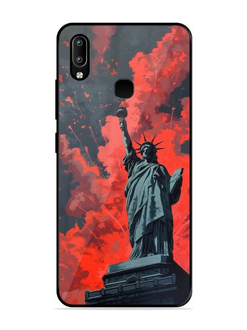 Lady Liberty'S Firework Finale Glossy Soft Edge Case for Vivo Y91