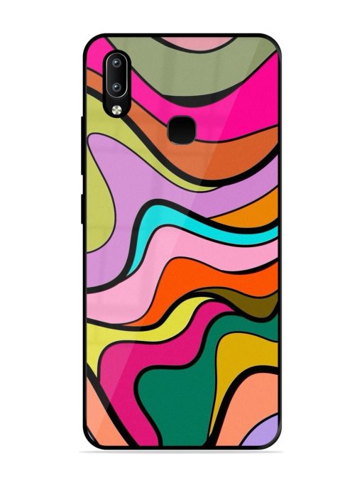 Wavy Wonder Glossy Soft Edge Case for Vivo Y91 Chachhi