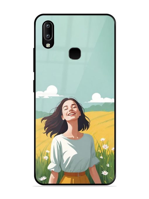 Girl Graffiti Glossy Soft Edge Case for Vivo Y91 Chachhi