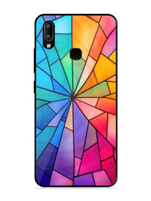 Stained Glass Kaleidoscope Of Colors Glossy Soft Edge Case for Vivo Y91 Chachhi