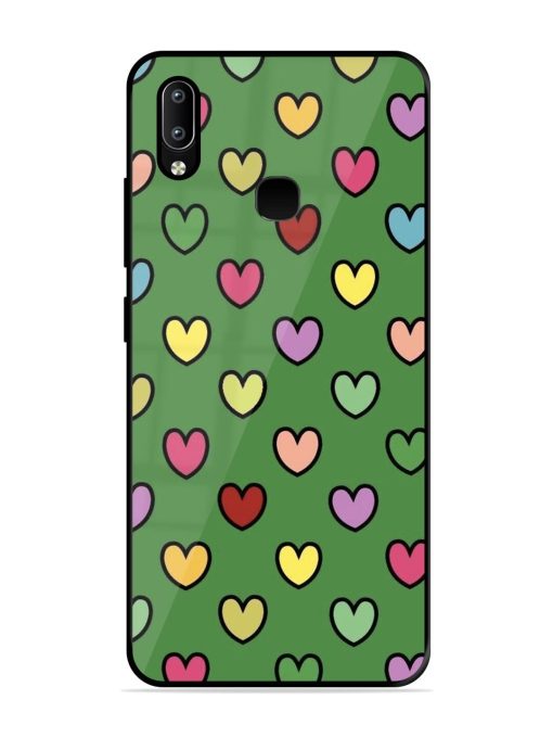 Rainbow Heart Parade Glossy Soft Edge Case for Vivo Y91 Chachhi