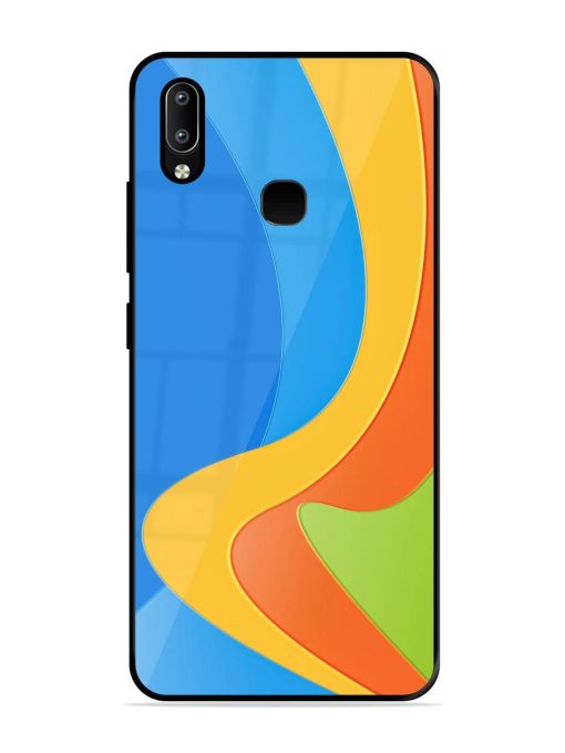 Curvy Color Cascade Glossy Soft Edge Case for Vivo Y91 Chachhi