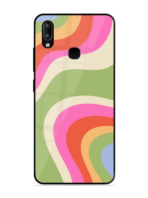 Wavy Rainbow Wonderland Glossy Soft Edge Case for Vivo Y91 Chachhi