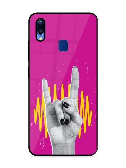 Rock Hand Glossy Soft Edge Case for Vivo Y95 Chachhi