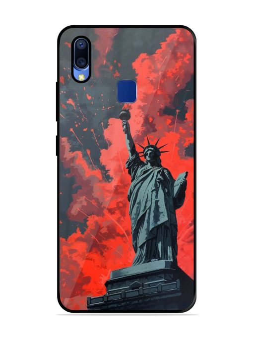 Lady Liberty'S Firework Finale Glossy Soft Edge Case for Vivo Y95 Chachhi