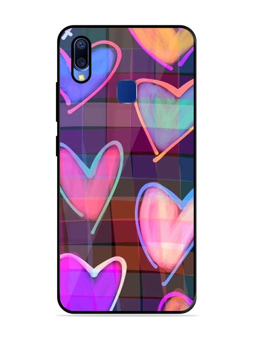 Neon Hearts Glossy Soft Edge Case for Vivo Y95 Chachhi