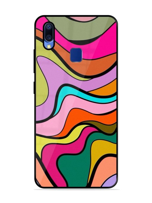 Wavy Wonder Glossy Soft Edge Case for Vivo Y95 Chachhi