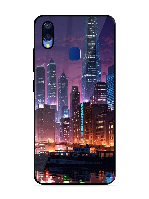 Neon Nightscape Glossy Soft Edge Case for Vivo Y95 Chachhi