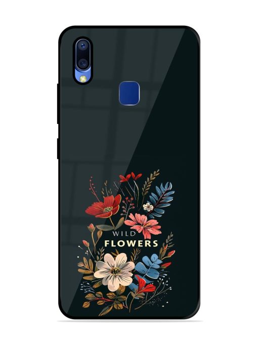 Dark Floral Glossy Soft Edge Case for Vivo Y95 Chachhi