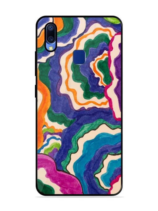 Wavy Wonder Glossy Soft Edge Case for Vivo Y95 Chachhi