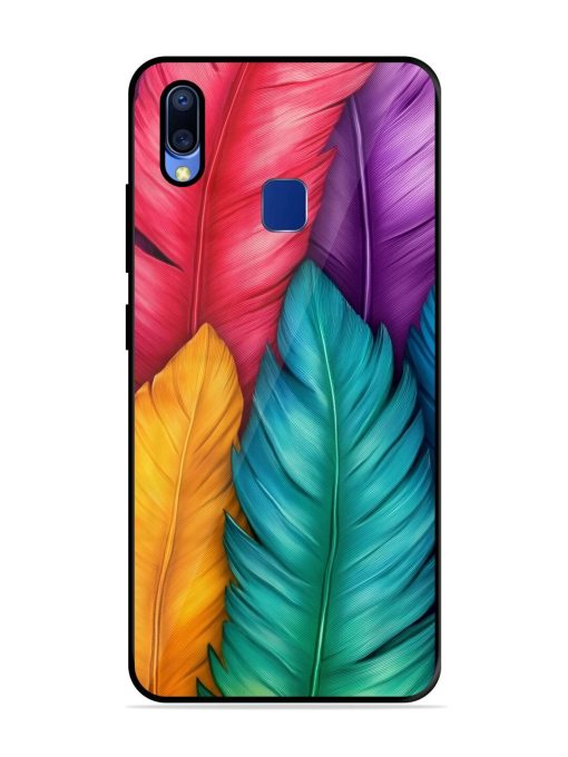 Rainbow Feathers Glossy Soft Edge Case for Vivo Y95 Chachhi