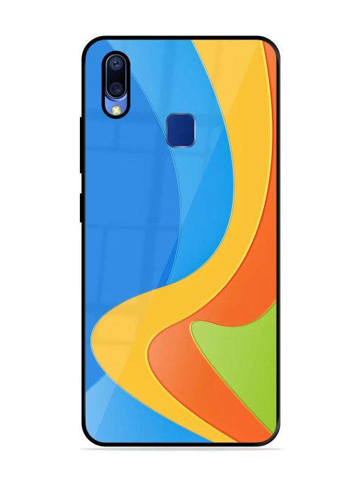 Curvy Color Cascade Glossy Soft Edge Case for Vivo Y95 Chachhi