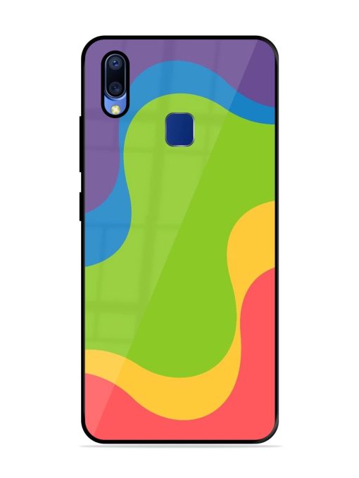 Wavy Rainbow Wonderland Glossy Soft Edge Case for Vivo Y95 Chachhi