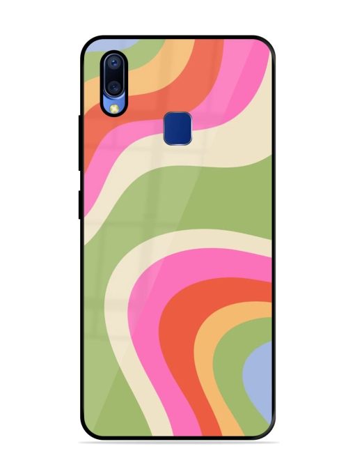 Wavy Rainbow Wonderland Glossy Soft Edge Case for Vivo Y95 Chachhi